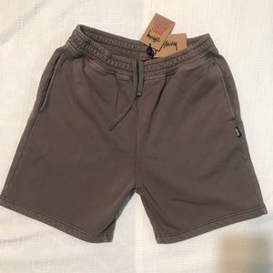 PIGMENT DYED FLEECE SHORTS (CHARCOAL)